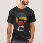 Retro  Doxie Mama Teckel Mom Hondenliefhebber F T-shirt (Voorkant)