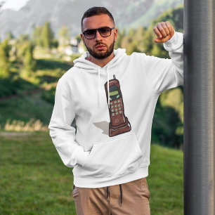 Retro draadloze telefoon uit de jaren 90 hoodie