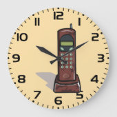 Retro draadloze telefoon Vintage 90s Grote Klok (Voorkant)