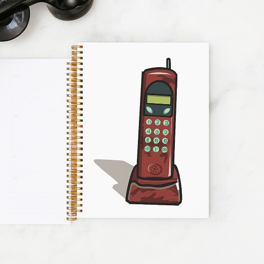 Retro draadloze telefoon Vintage 90s Planner
