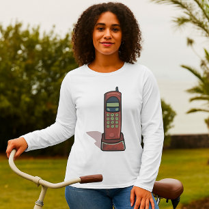 Retro draadloze telefoon Vintage 90s T-shirt