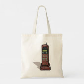Retro draadloze telefoon Vintage 90s Tote Bag (Achterkant)