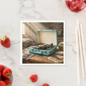 Retro Draagbare Platenspeler Servet (Insitu)