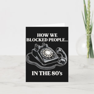 Retro draaischijf telefoon humor hoe geblokkeerde kaart