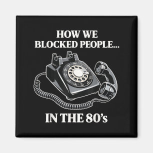 Retro draaischijf telefoon humor hoe geblokkeerde  magneet
