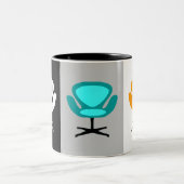 Retro draaistoelen tweekleurige koffiemok (Center)