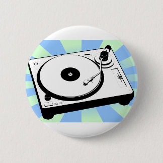 Retro Draaitafel Ronde Button 5,7 Cm