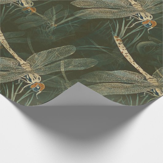 Retro Dragonflies Cadeaupapier (Hoek)