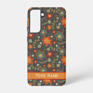 Retro Dragonfly Floral Kleurrijke Inspirativiteit Samsung Galaxy Hoesje