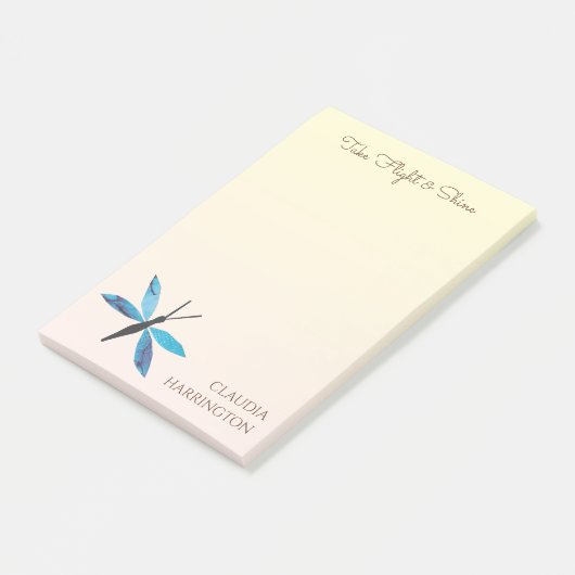 Retro Dragonfly -geïnspireerde hand-geïllustreerd Post-it® Notes (Schuin)