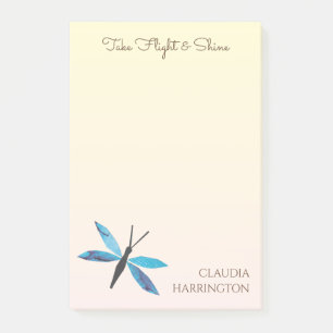 Retro Dragonfly -geïnspireerde hand-geïllustreerd Post-it® Notes