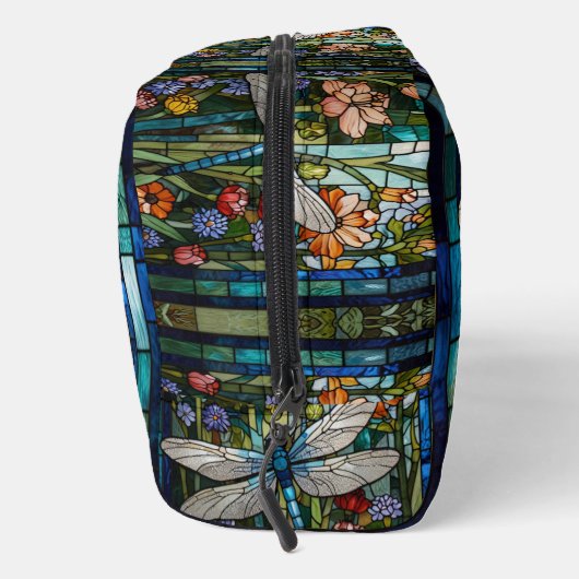 Retro Dragonfly kunst schilderij botanische boho Toilettasje (Rechts)