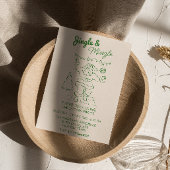 Retro Drawn Jingle & Mingle Kerstfeest Kaart