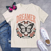 Retro Dreamer Vlinder en Rozen T-shirt