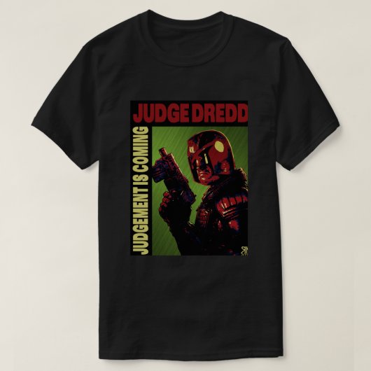  Retro Dredd-film Geweldige voor muziekventilatore T-shirt (Design voorkant)