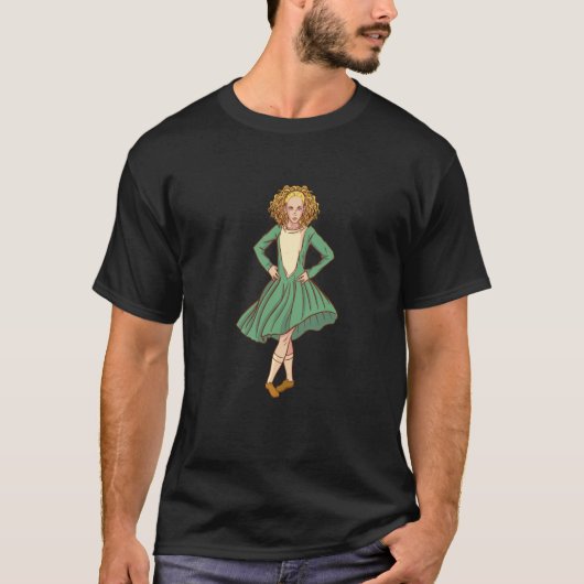 Retro Dress Woman Curly Blondie T-shirt (Voorkant)