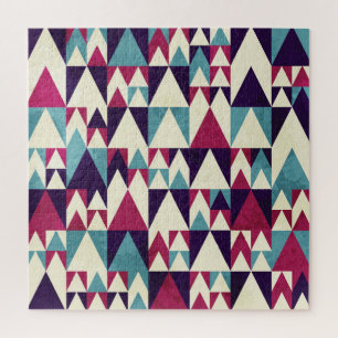 Retro driehoek geometrisch naadloos patroon legpuzzel