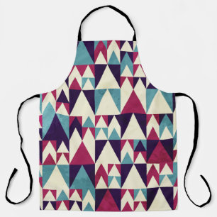 Retro driehoek geometrisch naadloos patroon schort