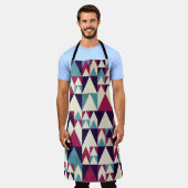 Retro driehoek geometrisch naadloos patroon schort (Gedragen)