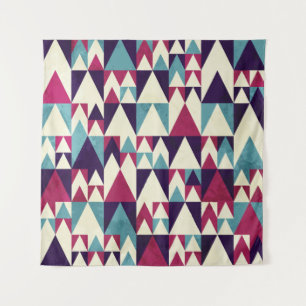 Retro driehoek geometrisch naadloos patroon wandkleed