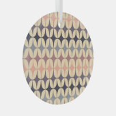 Retro driehoeken Abstract geometrisch patroon Glas Ornament (Voorkant Rechts)