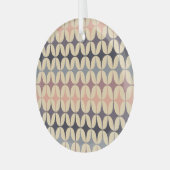 Retro driehoeken Abstract geometrisch patroon Glas Ornament (Voorkant links)