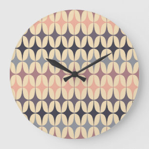 Retro driehoeken Abstract geometrisch patroon Grote Klok