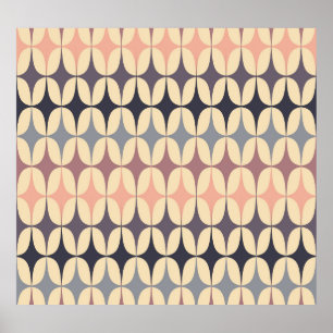 Retro driehoeken Abstract geometrisch patroon Poster
