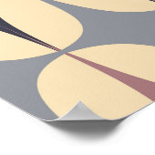 Retro driehoeken Abstract geometrisch patroon Poster (Hoek)