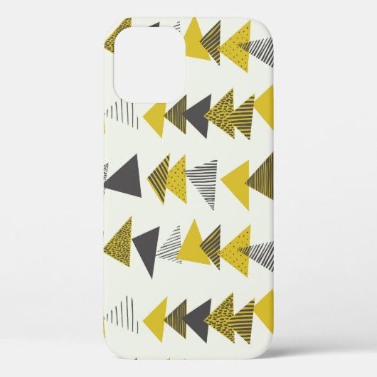 Retro driehoeken: gevarieerd naadloos patroon. Case-Mate iPhone case (Achterkant)