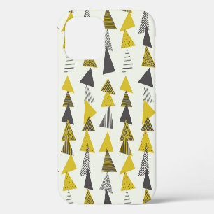 Retro Driehoeken: Gevarieerd Naadloos Patroon. iPhone 12 Hoesje