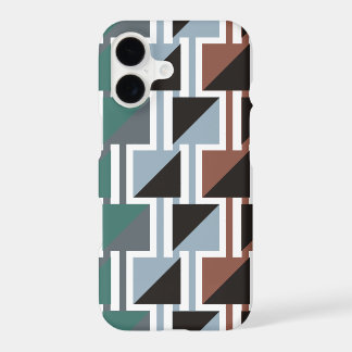 Retro driehoekpatroon en geometrische vierkantjes