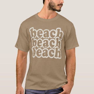 Retro Drievoudige Strand Gezinsvakantie Mannen Vro T-shirt
