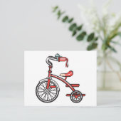 retro-driewieler briefkaart (Staand voorkant)