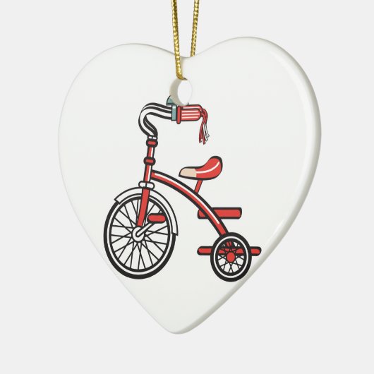 retro-driewieler keramisch ornament (Links)