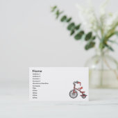 retro-driewieler visitekaartje (Staand voorkant)