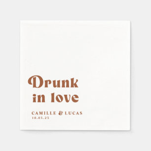 Retro Drink in Love Personalized Napkins Servet