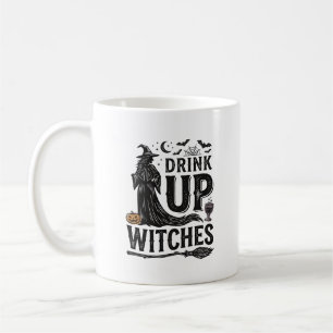 Retro Drink Op Heksen Halloween Shirt Ontwerp_1 Koffiemok