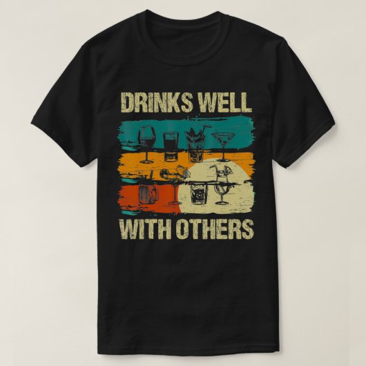 Retro  Drinken goed met andere Tequila Beer T-shirt (Design voorkant)