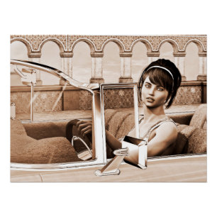 Retro Drive Elegantie Perfect Poster