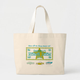 Retro Drive-Thru Diner (grn) Grote Tote Bag