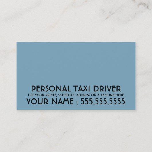 retro DRIVER Visitekaartje (Achterkant)