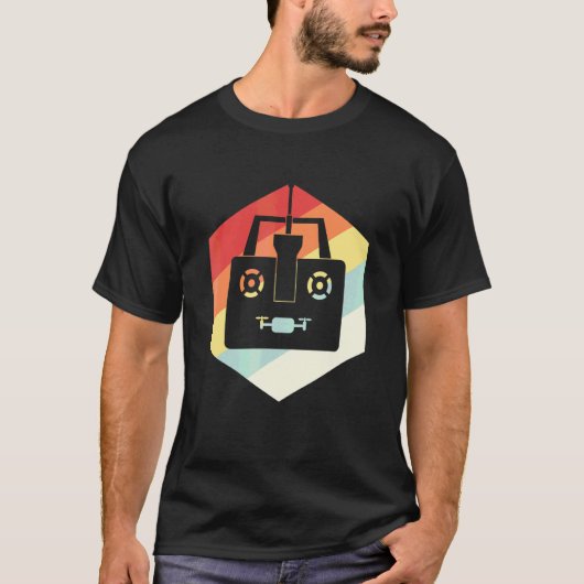 Retro Drone  afstandsbediening T-shirt (Voorkant)