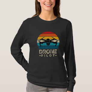 Retro Drone Pilot Rc Hobby Quadcopter Mannen T-shirt