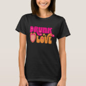 Retro Dronken in Love Bruid T-shirt (Voorkant)