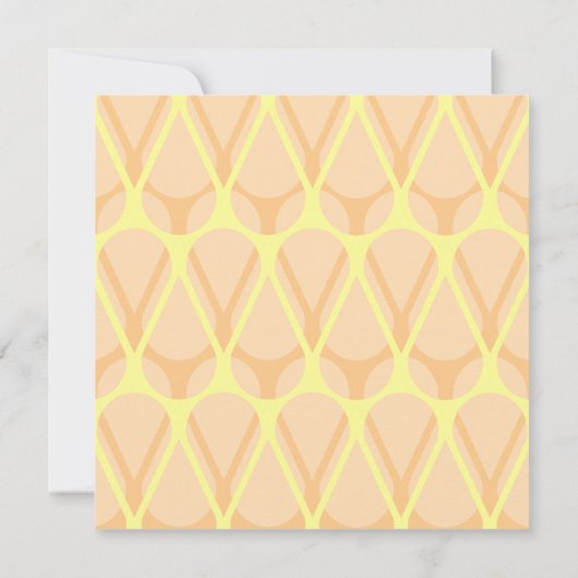 Retro Drop Baby Shower Invitaties - Oranje Kaart (Achterkant)