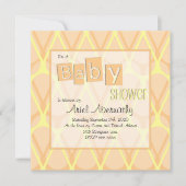 Retro Drop Baby Shower Invitaties - Oranje Kaart (Voorkant)