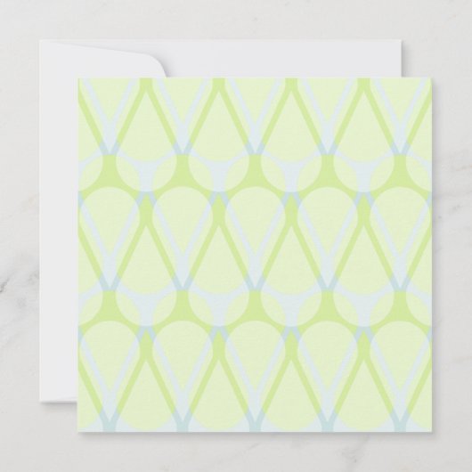 Retro Drop Baby Shower-uitnodigingen - Blauw en gr Kaart (Achterkant)