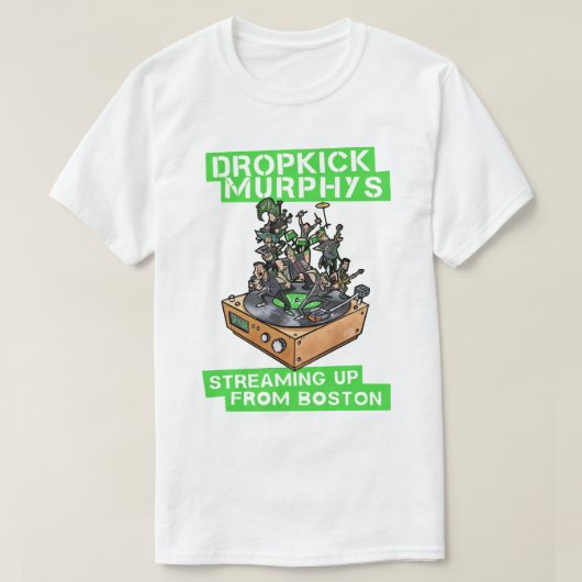 Retro Droptrap Murphys stroomt uit Boston 20 op T-shirt (Design voorkant)