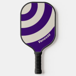 Retro Druivenrank Drie Cirkel Streep met Naam Pickleball Paddle